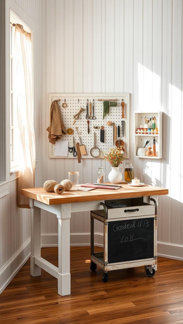 Idea 19 Farmhouse Style Mock Beadboard