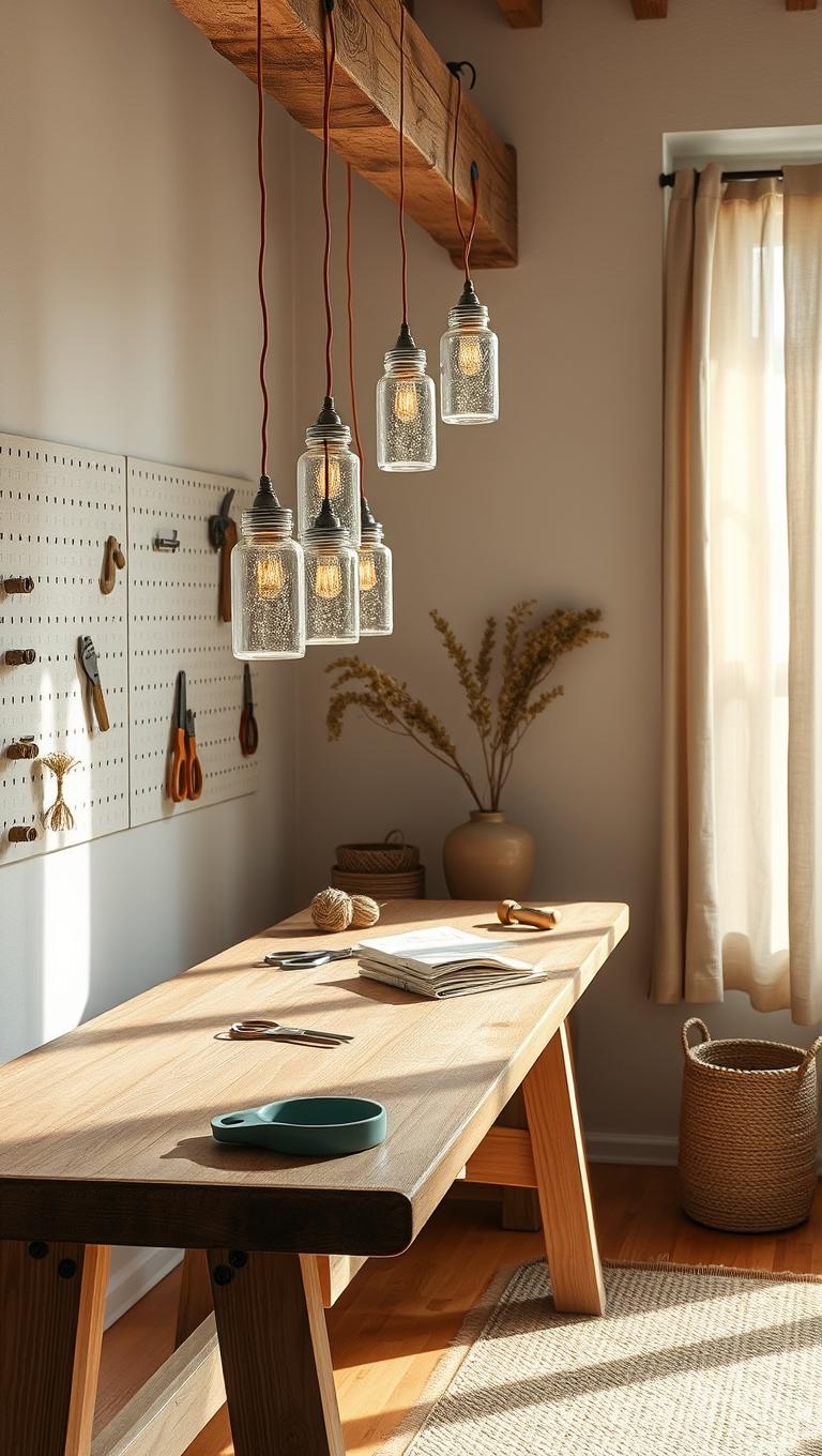 Idea 30 Seeded Glass Jars as Lamps