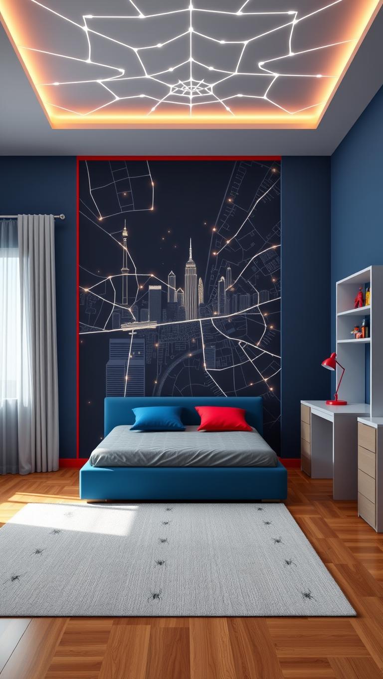 23. Mount a city map mural with web routes