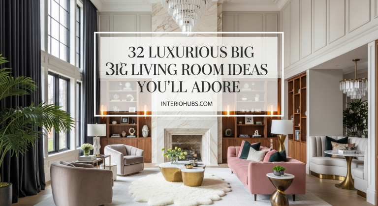 32 Luxurious Big Living Room Ideas You'll Adore