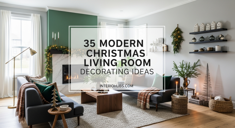 35 Modern Christmas Living Room Decorating Ideas