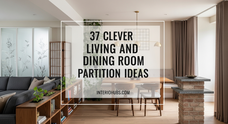37 Clever Living and Dining Room Partition Ideas