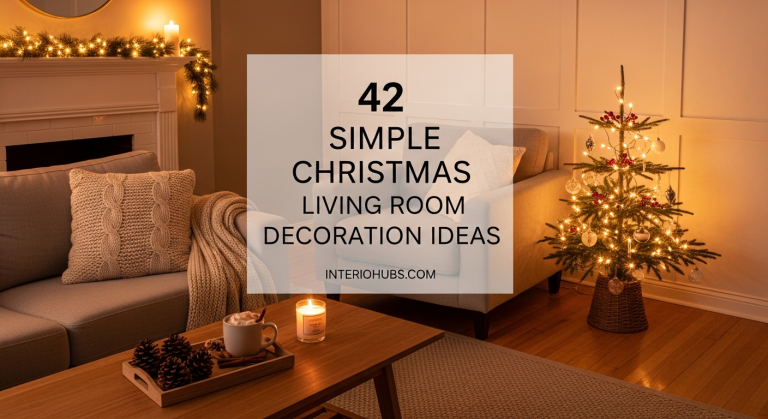 42 Simple Christmas Living Room Decoration Ideas