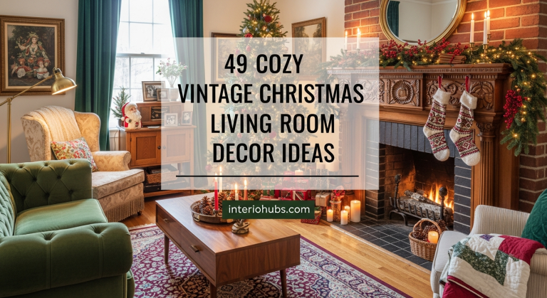 49 Cozy Vintage Christmas Living Room Decor Ideas