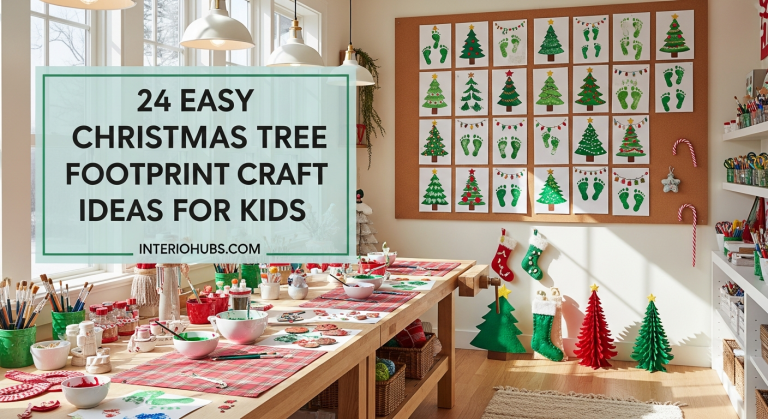 24 Easy Christmas Tree Footprint Craft Ideas for Kids